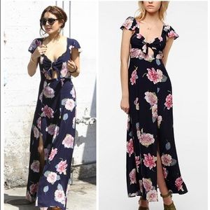 Floral Reformation for UO Maxi Dress with cutouts